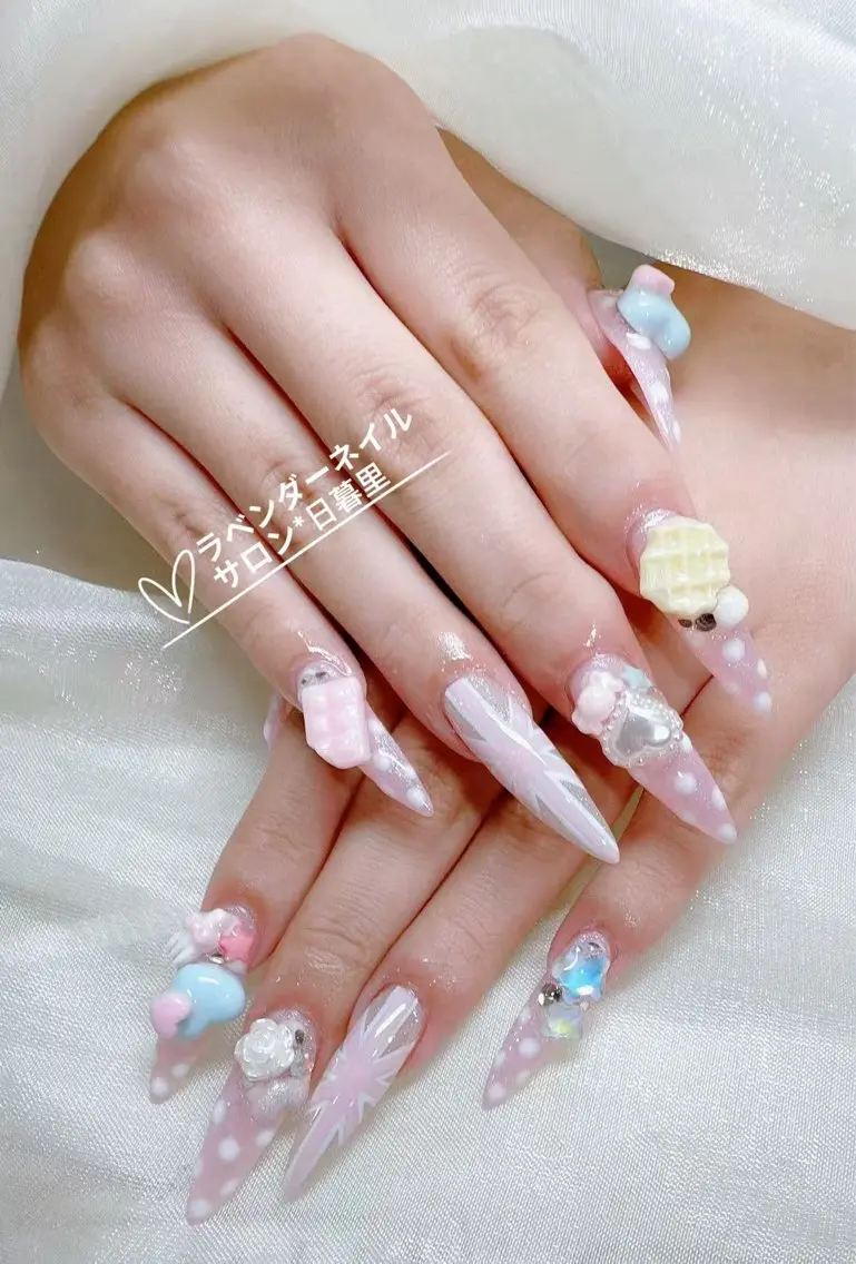 ネイル 持ち込み ラベンダー💖日暮里 ルル💖ネイルのネイルデザイン