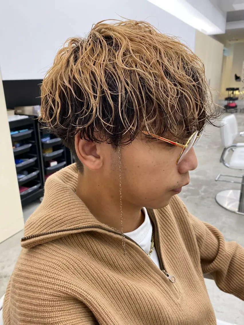 パーマ メンズ メンズパーマ 波巻きパーマ 名古屋/ショート /縮毛矯正のヘアスタイル