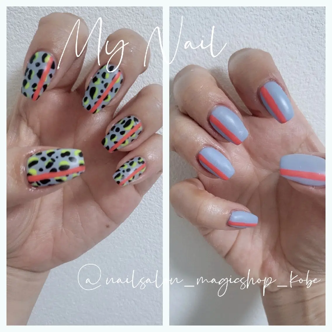ネイル アニマル柄 ジェルネイル マットネイル ニュアンスネイル シンプルネイル ハンドネイル Nailsalon MagicShopのネイルデザイン