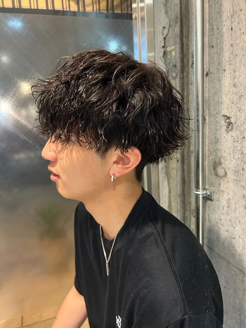 ショート パーマ メンズ カット パーマ メンズ得意です💥 ハユカといいます❗️のヘアスタイル