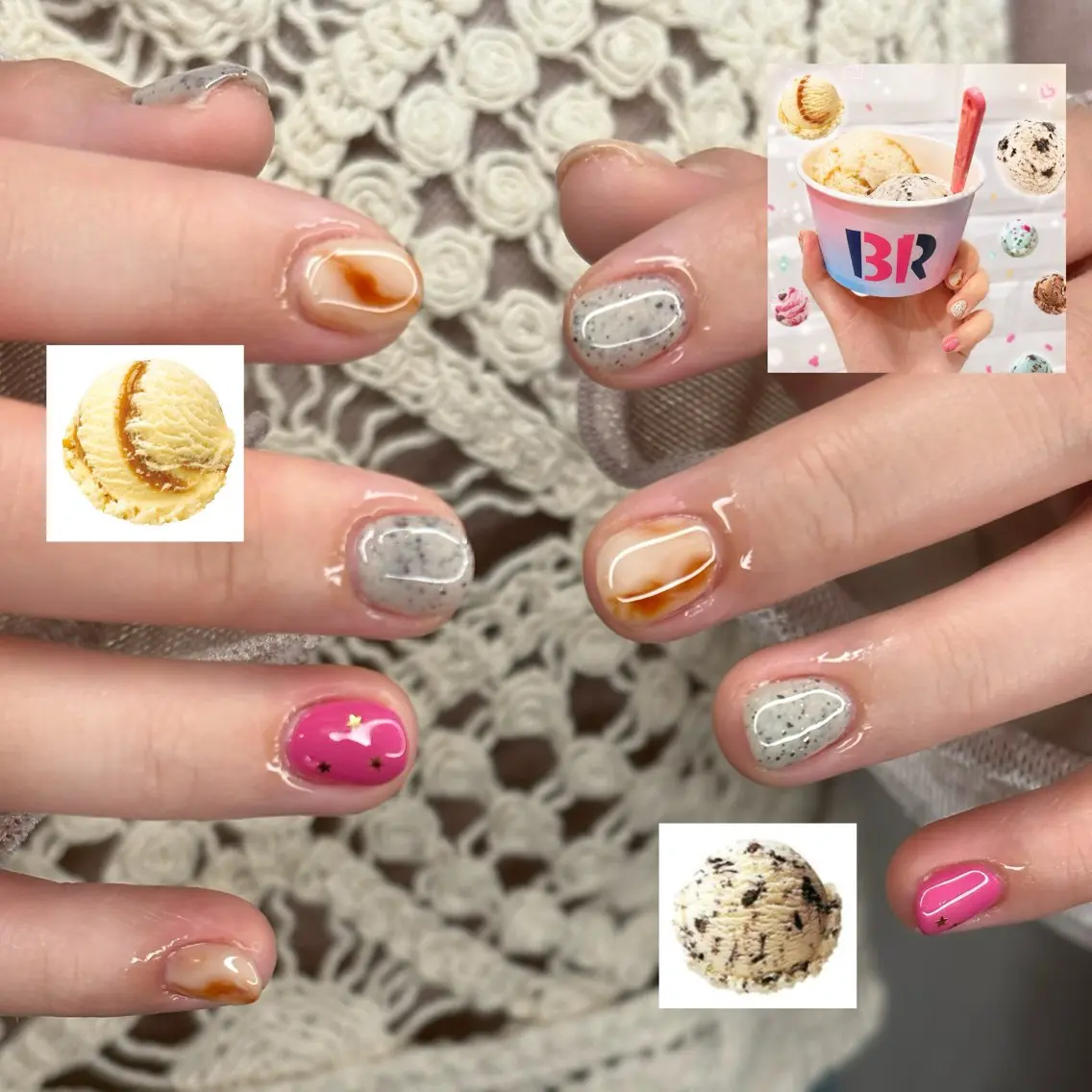 ネイル 氷ネイル・うるうるネイル ハンドネイル 上田 智純のネイルデザイン