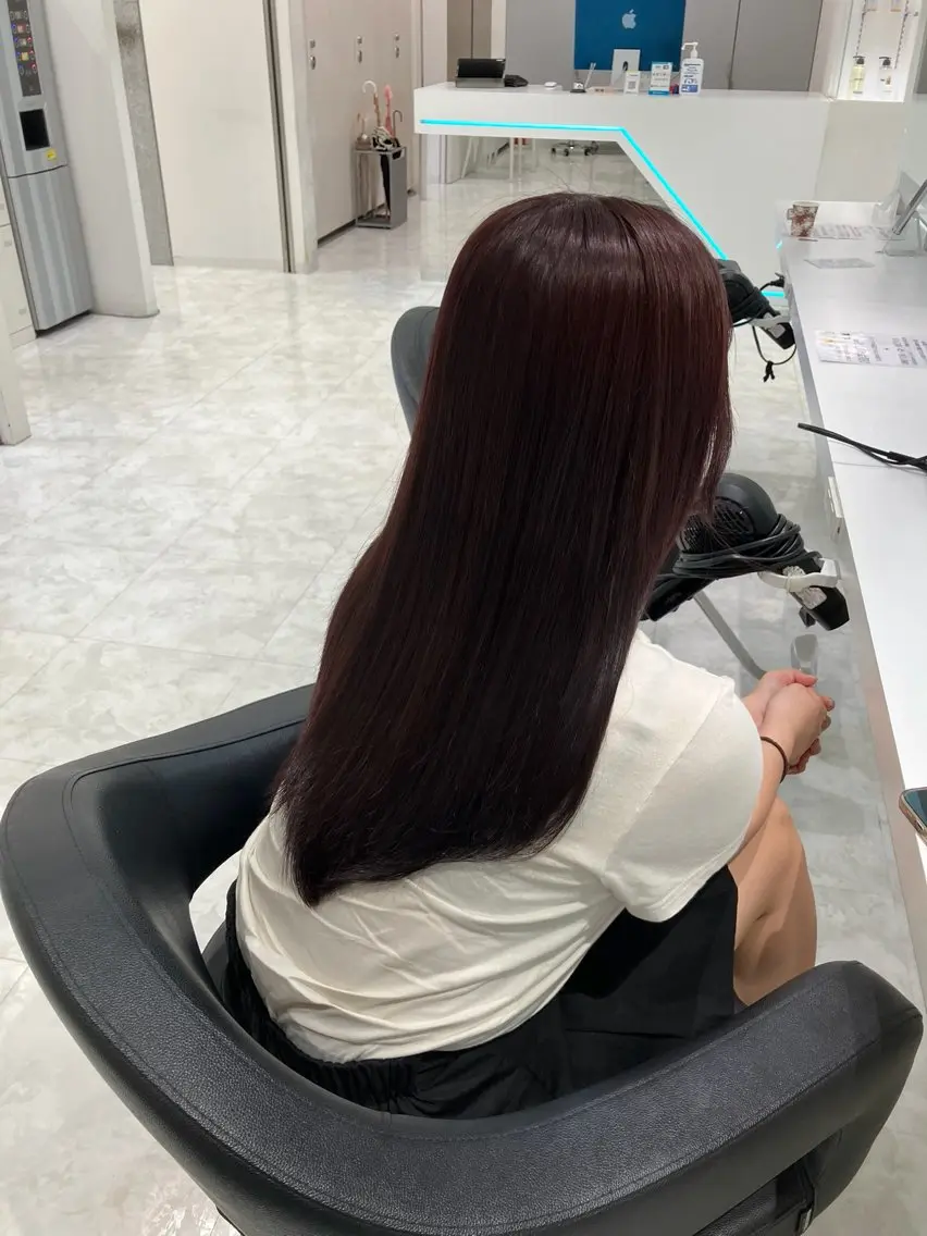 ロング カラー ヘアアレンジ カット ヘアカラー 縮毛矯正 💓色落ちまで綺麗な 垢抜けカラー💓のヘアスタイル