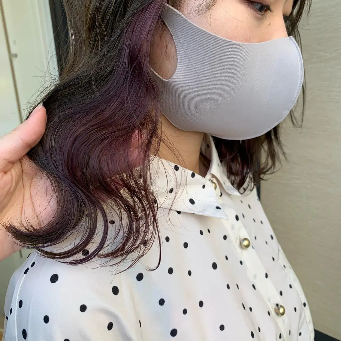 セミロング カラー ヘアカラー ウスイ ハルカのヘアスタイル