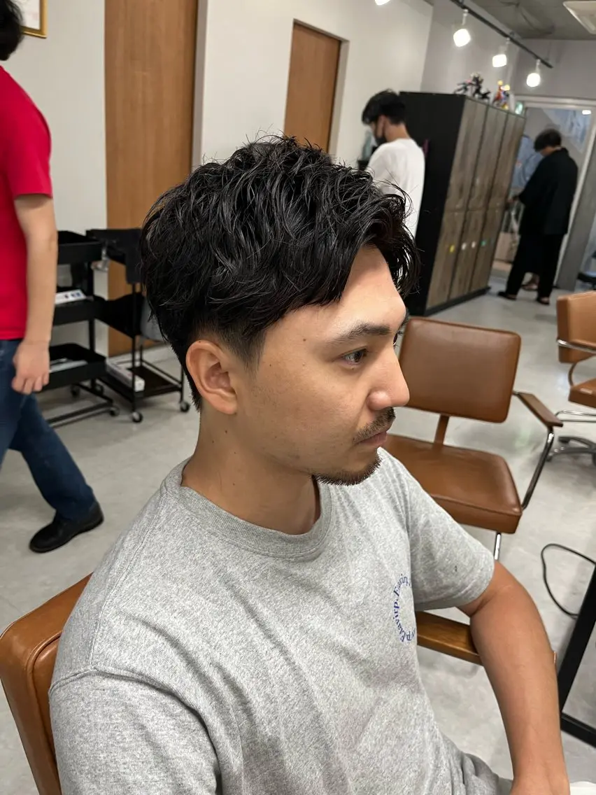 ショート パーマ メンズ メンズパーマ メンズベリーショート ベリーショート ショートヘア メンズ特化/パーマ /フェード/洋輔のヘアスタイル