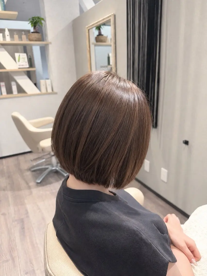 ショート ショートボブ ボブ 髪質改善 ショートヘア カット ヘアカラー トリートメント 艶髪カラー/髪質改善 細貝 舞利のヘアスタイル