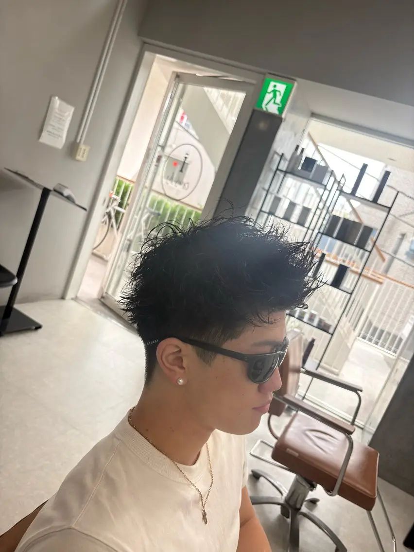 パーマ メンズ メンズパーマ メンズショート 下北沢メンズパーマ 特化園田　楓莉のヘアスタイル