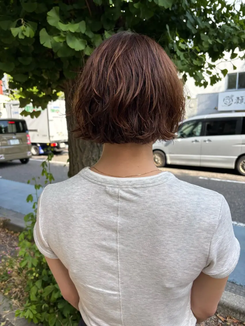 ショート パーマ 小日向 沙織のヘアスタイル