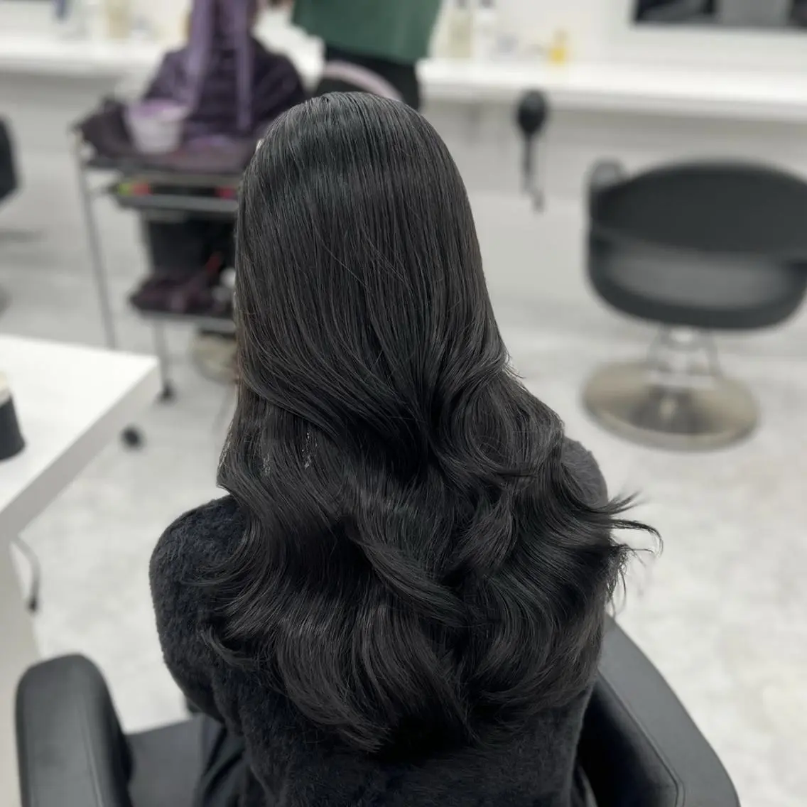 ロング カット💜モデル募集 アカデミー札幌のヘアスタイル