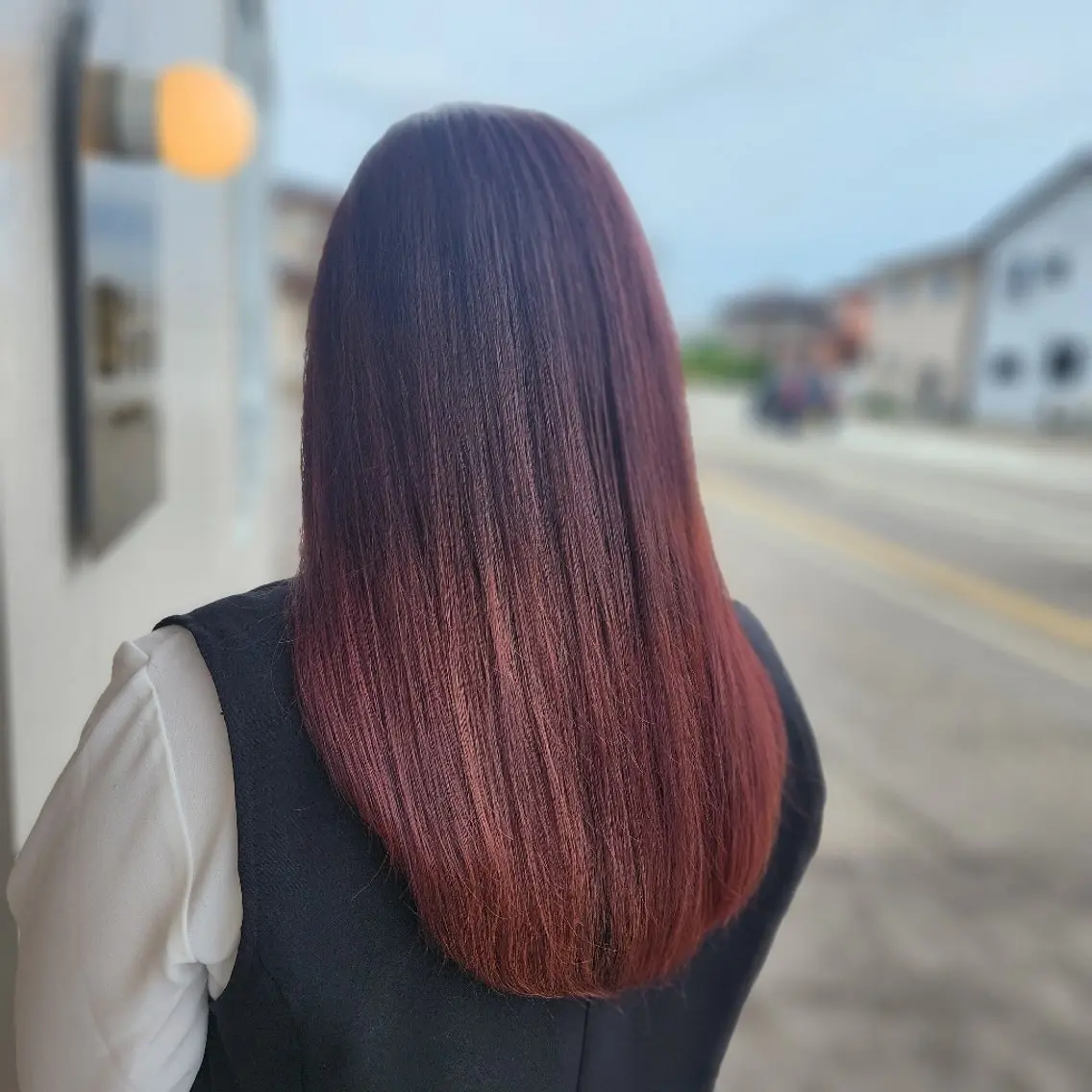 セミロング カラー ブリーチ グラデーションカラー シールエクステ🎀 ホシノ🕒ユウカのヘアスタイル