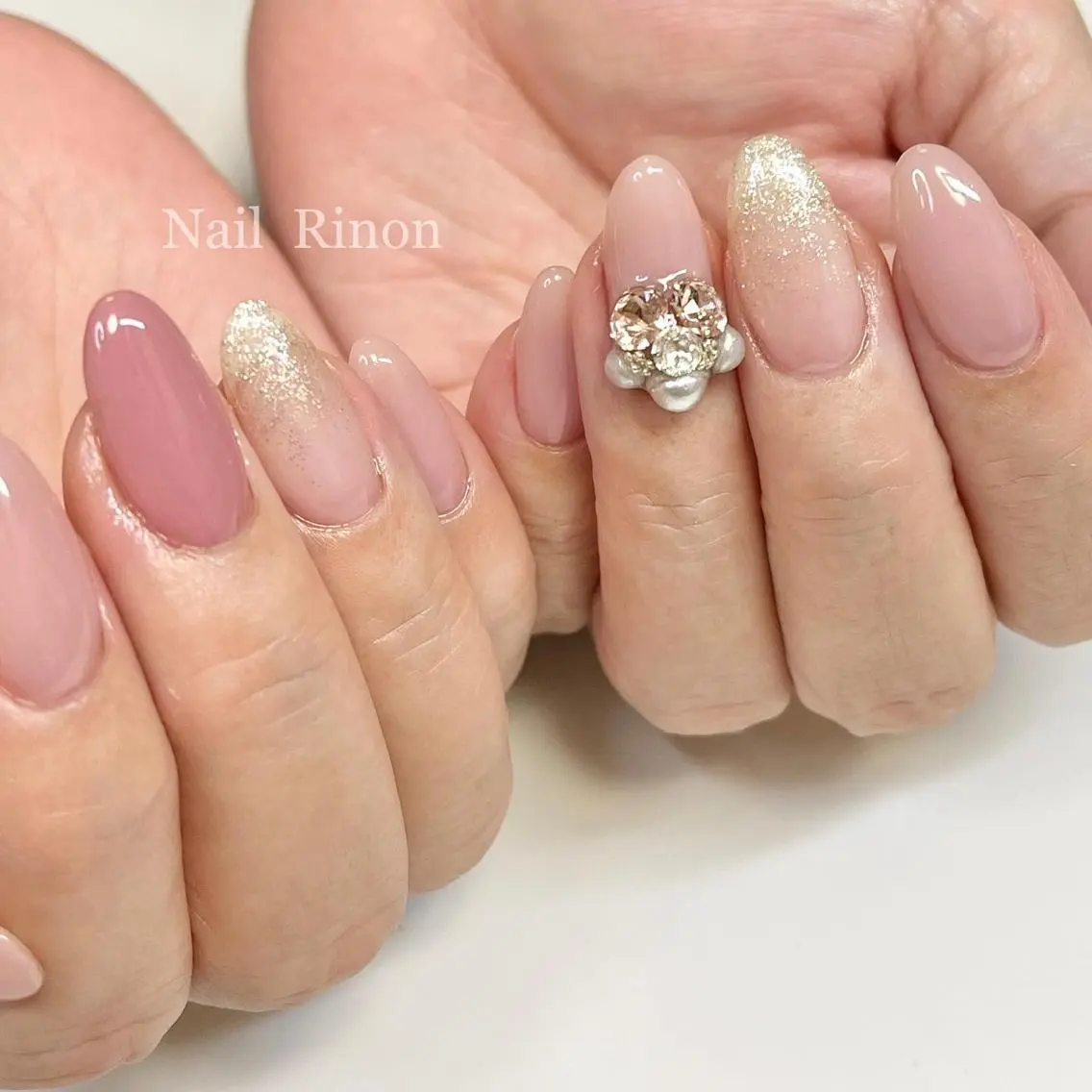 ネイル キラキラネイル ハンドネイル Nail Rinonのネイルデザイン