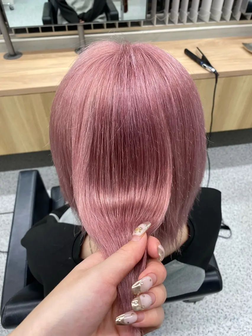 ミディアム カラー ヘアカラー トリートメント カットモデル様無料 💎saaya💎のヘアスタイル