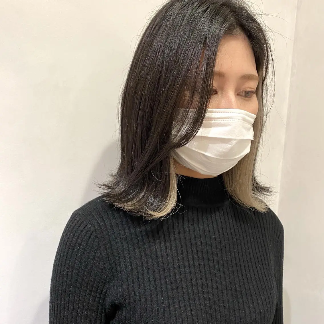 ミディアム カット ヘアカラー レイヤーカット 🇰🇷SAYAのヘアスタイル