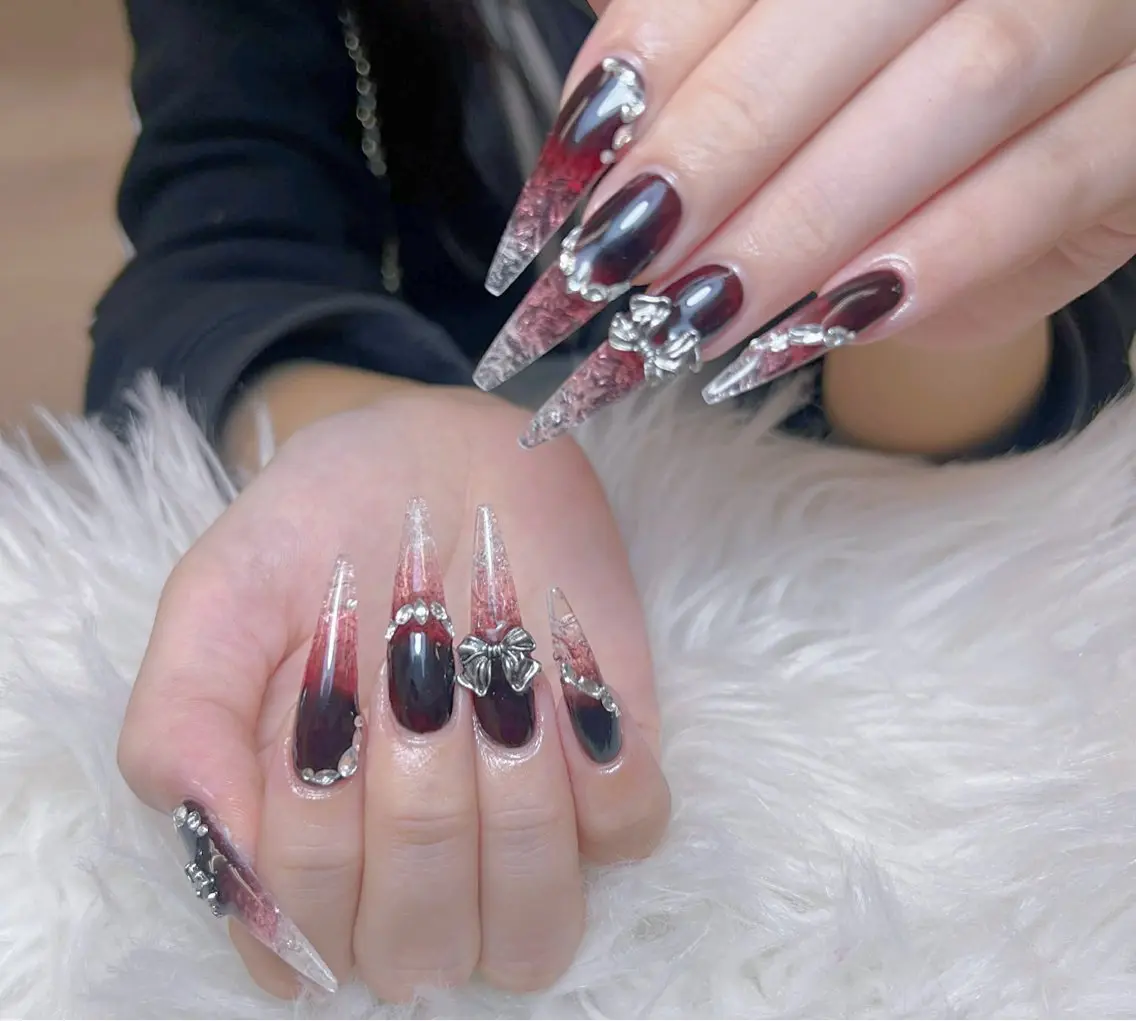 ネイル アートネイル オーロラネイル チークネイル 長さ出し フットネイル Miya _nailのネイルデザイン