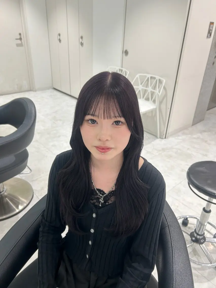 ロング カラー ラベンダーカラー ヘアカラー 💗ブリーチなし暖色 kotono💗のヘアスタイル