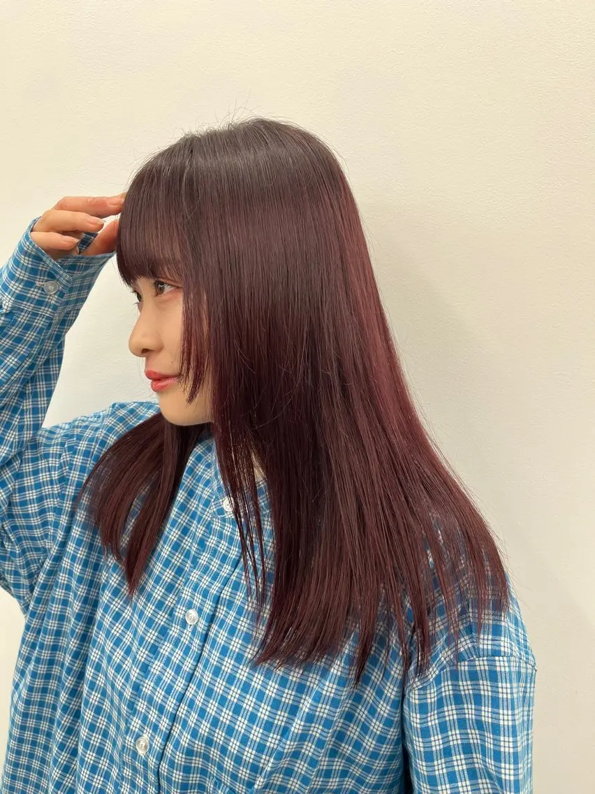 セミロング カラー ボブパーマ/縮毛矯正 /かわいい/せき🫧のヘアスタイル