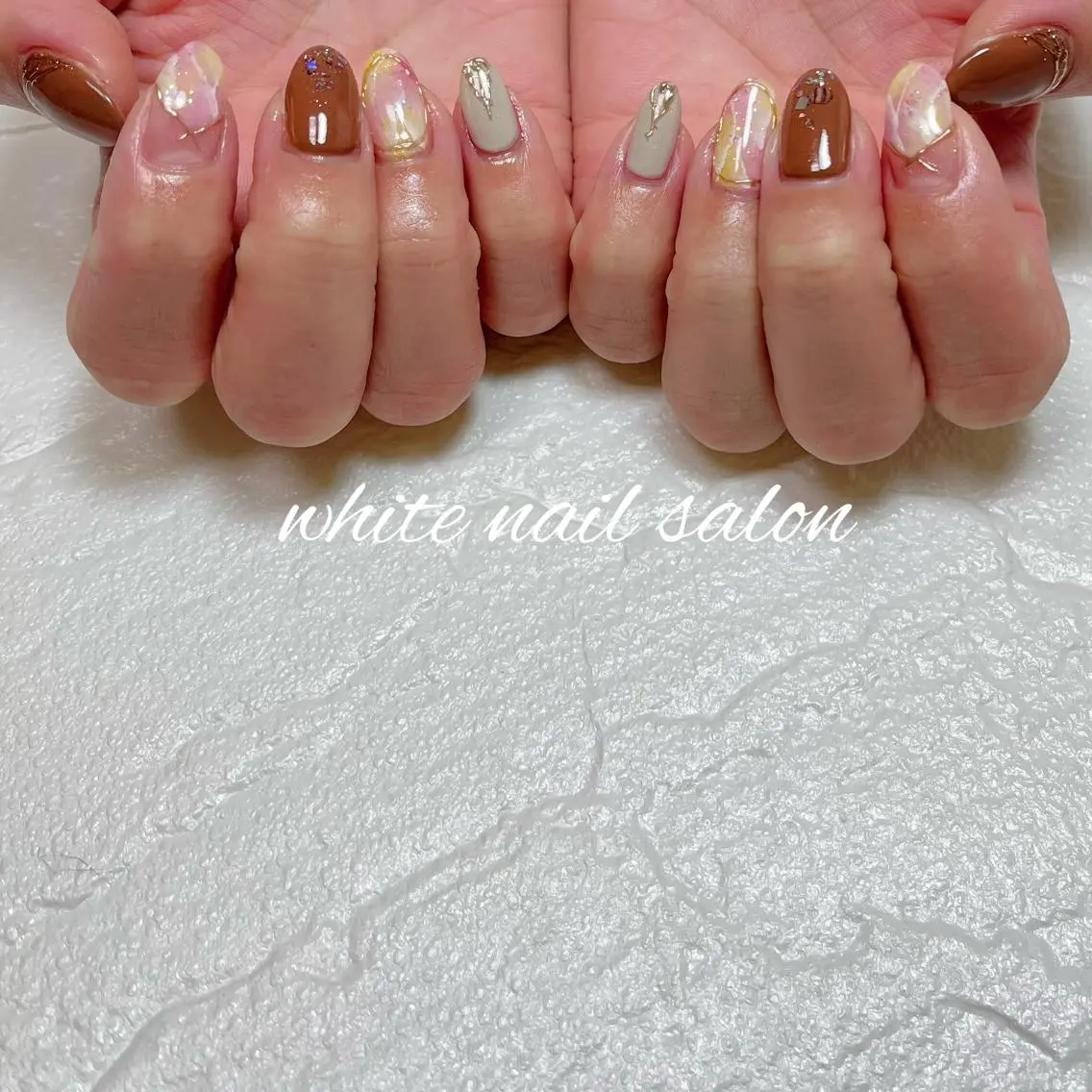 ネイル フットネイル ジェルネイル ハードジェル ラメ(グリッター) 持ち込み ハンドネイル white nail salonのネイルデザイン