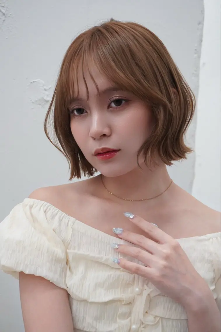 ミディアム ボブ ヘアカラー トリートメント Un ami 表参道 ／Kou🍀*゜のヘアスタイル