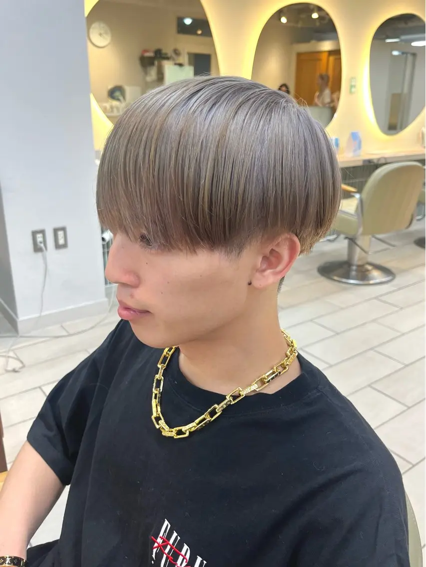 ショート カラー メンズ メンズブリーチ ブリーチ 田中 旭 横浜メンズ特化のヘアスタイル