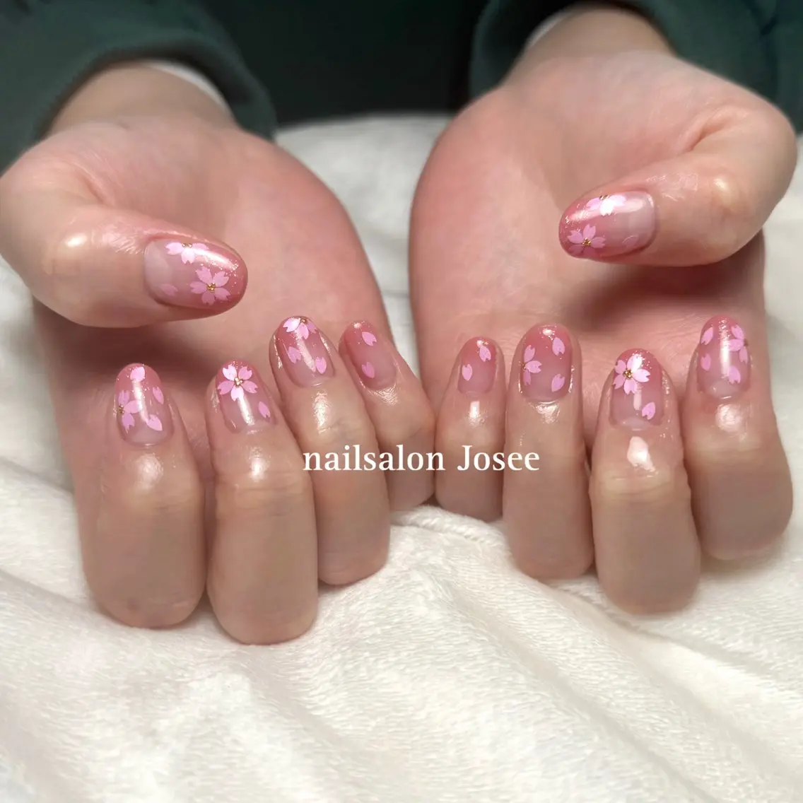 ネイル 桜ネイル グラデーション ピンク ハンドネイル Josee 山田のネイルデザイン