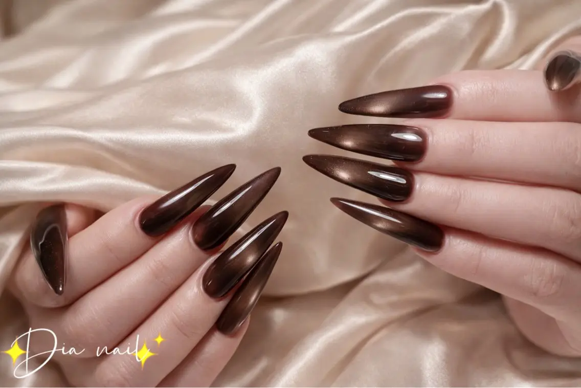 ネイル チークネイル ジェルネイル グラデーション マグネットネイル ニュアンスネイル Di'a nail ネイルサロンのネイルデザイン