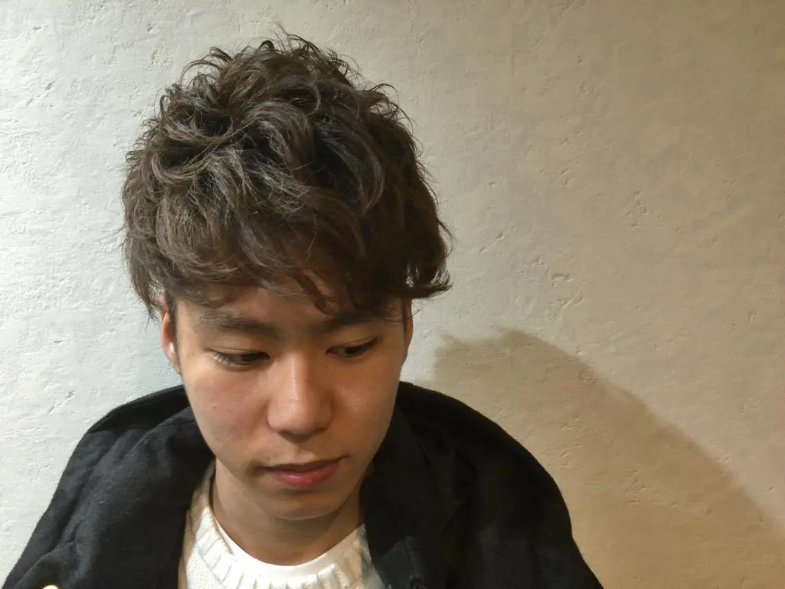 ショート パーマ メンズ ショートヘア カット 島田 竜也のヘアスタイル