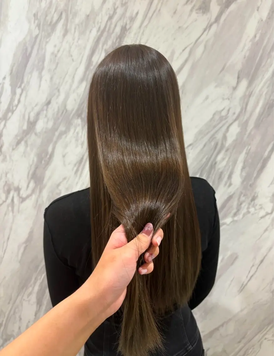 ロング カラー 髪質改善 トリートメント ヘアカラー トリートメント 山本 知佳のヘアスタイル