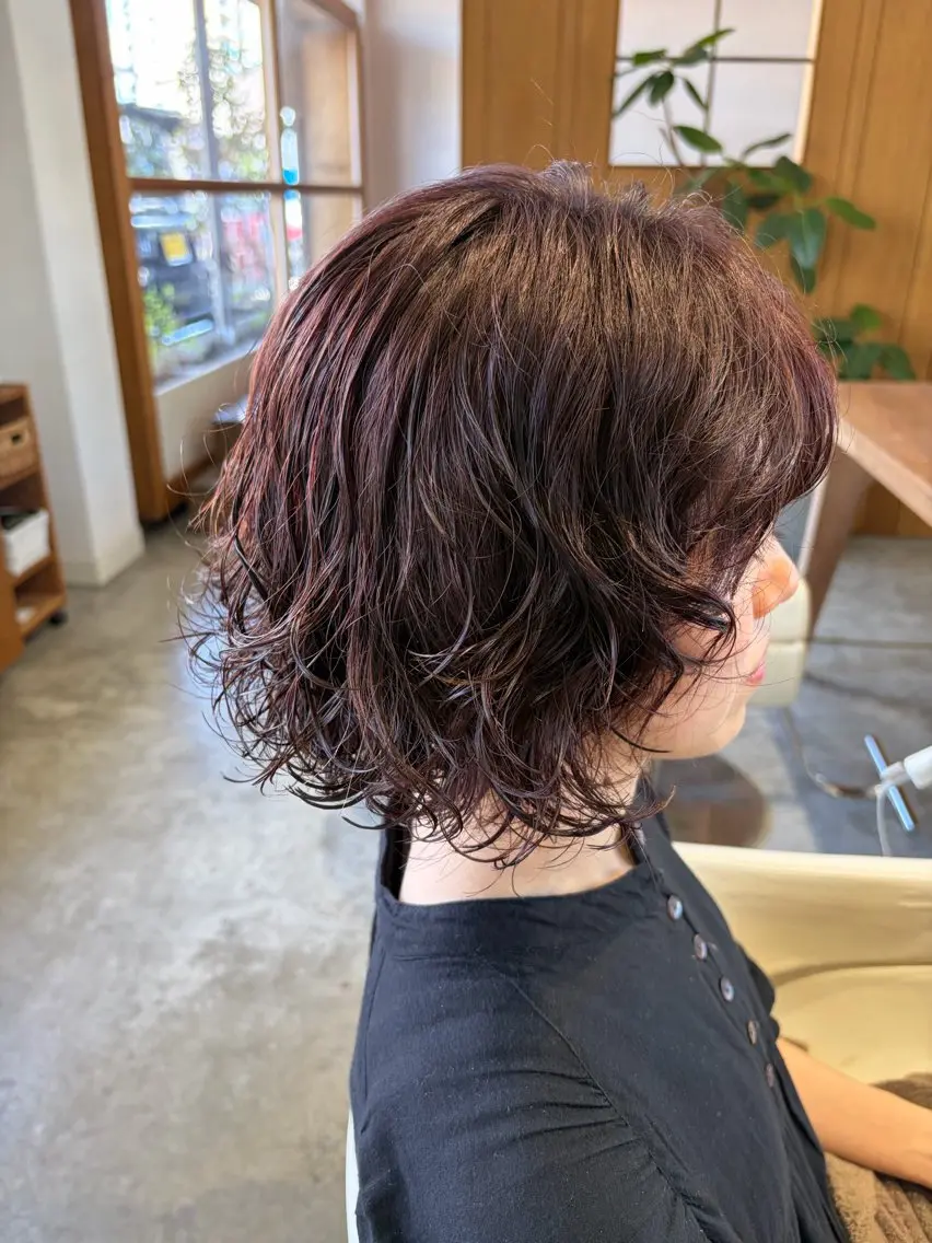 ショート カラー ショートボブ ボブレイヤー ブリーチ 透明感カラー ブリーチなしカラー カット パーマ トリートメント fulam － KAEDEのヘアスタイル