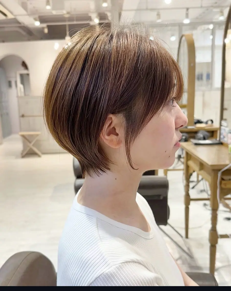 ショート カット トリートメント 縮毛矯正/ショート/ レイヤー/畑中正敏のヘアスタイル