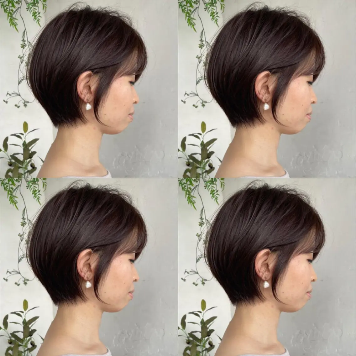 ショート カラー ショートボブ ハンサムショート 丸みショート デザインカラー ハイライトカラー カット ヘアカラー トリートメント 京都大人女性ショート 徒歩1分/秋山のヘアスタイル