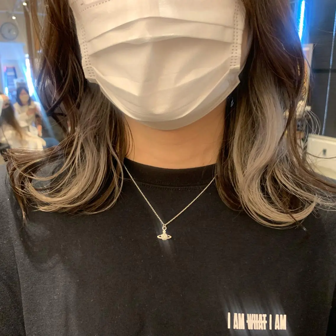 ミディアム ヘアカラー ハイトーン職人💗 松本輝美のヘアスタイル