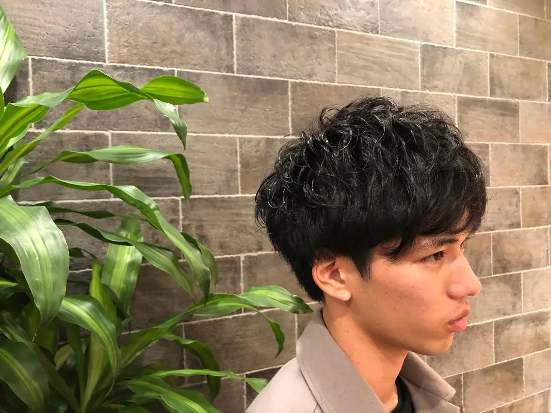 パーマ メンズ メンズパーマ カット パーマ 鈴村 大介のヘアスタイル