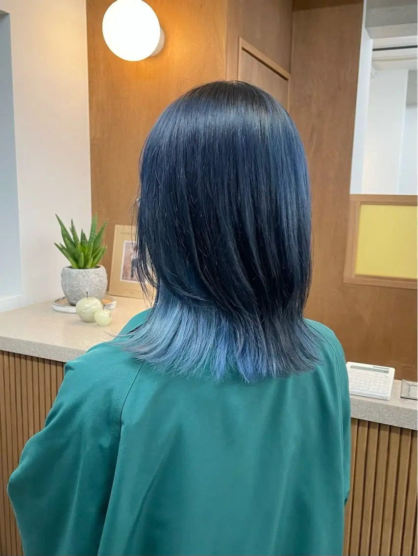 ショート カラー ブルーカラー ウルフカット カット ヘアカラー トリートメント 透明感・艶カラー/ 坂田友梨奈のヘアスタイル