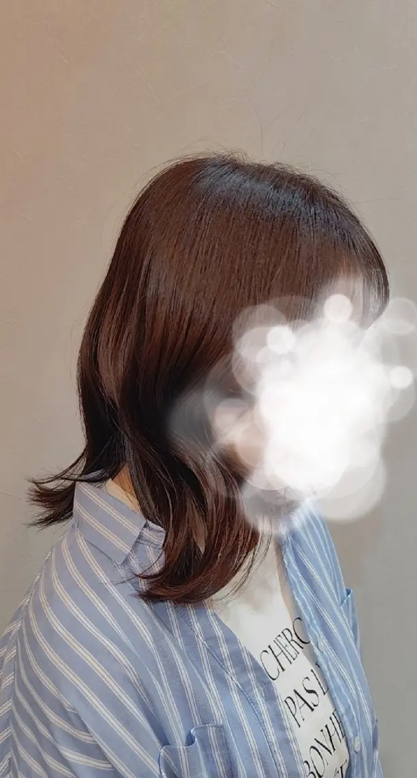 ミディアム ピンクブラウン カット ヘアカラー カワグチ ケンジのヘアスタイル