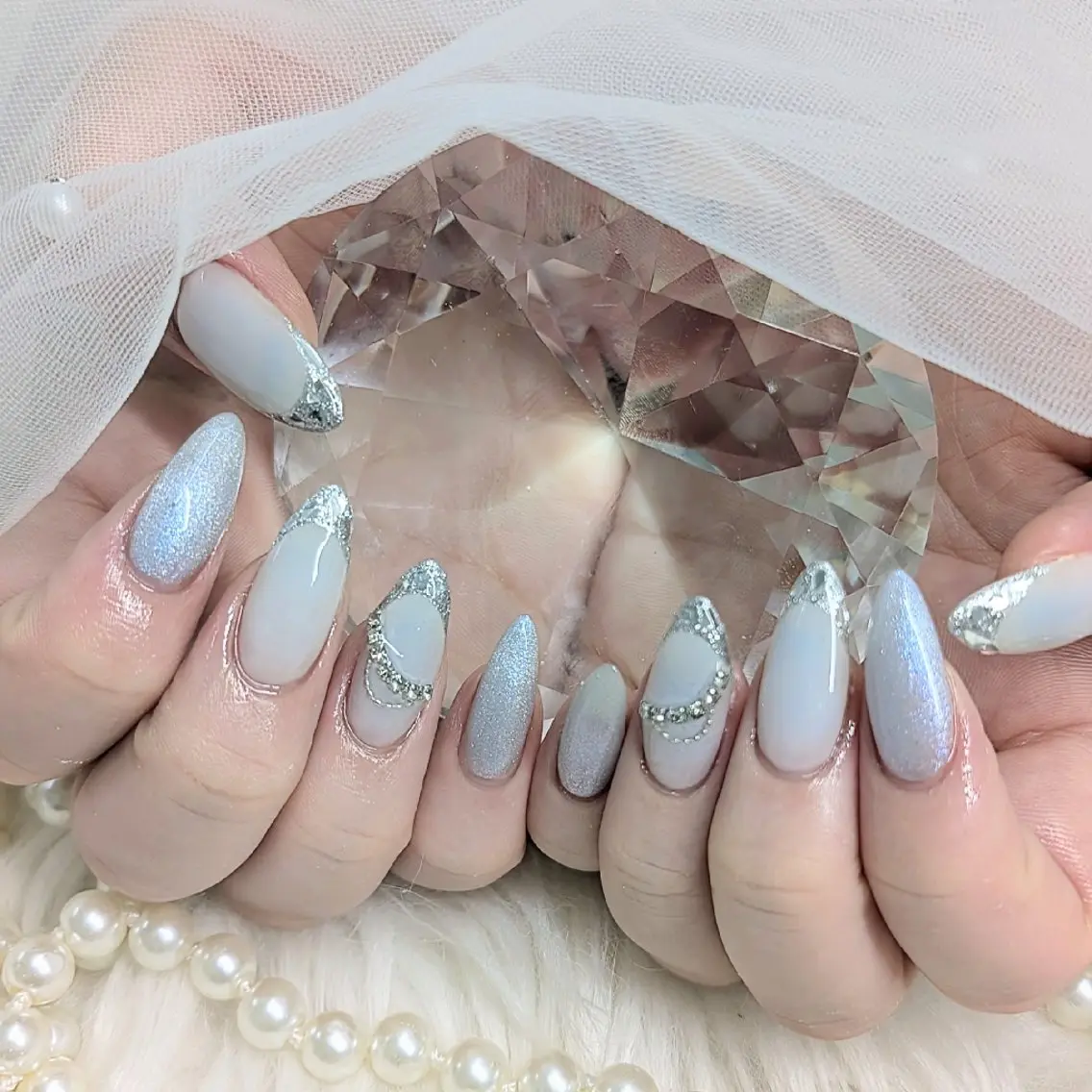 オフ込🉐ワンホンネイル10本アートコース💎🤍の写真
