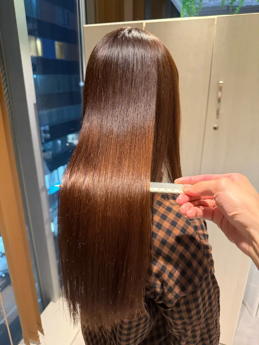 【straight perm + treatment】美髪ナチュラル縮毛矯正＋3ステップトリートメントの写真