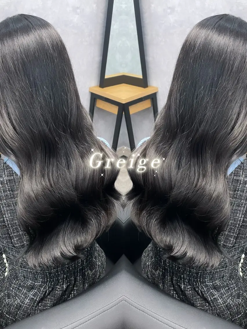 ロング カラー カット ヘアカラー 熊谷 有紗のヘアスタイル