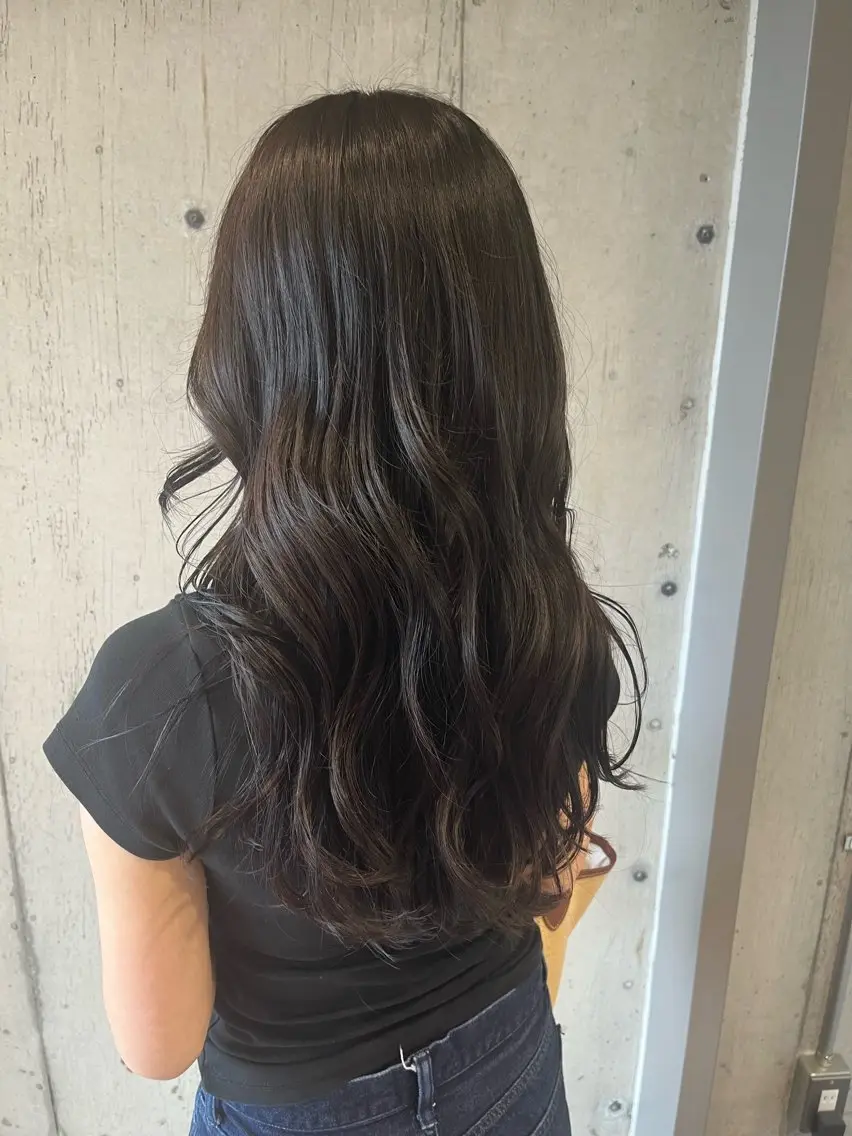 ロング カラー ヘアアレンジ カット ヘアカラー トリートメント ボブ×艶カラー 特化・リクト💥のヘアスタイル