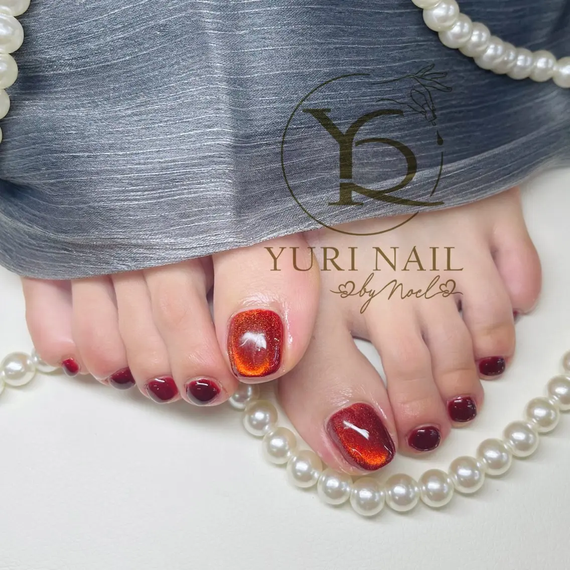 ネイル チークネイル フットネイル フレンチネイル グラデーション キラキラネイル ハンドネイル フットネイル ハンドケア YURI Nail Funabashiのネイルデザイン