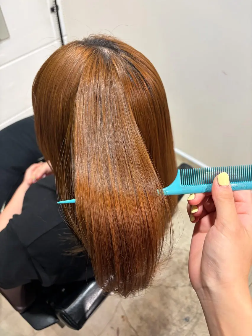 ロング 縮毛矯正 縮毛矯正 百々花 《Elme》のヘアスタイル