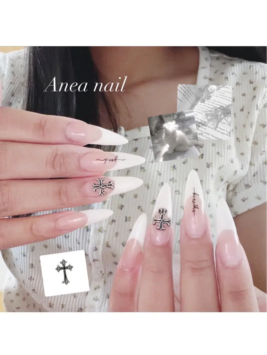 ネイル 長さ出し フレンチネイル シンプルネイル ネイルチップ Anea Nailのネイルデザイン