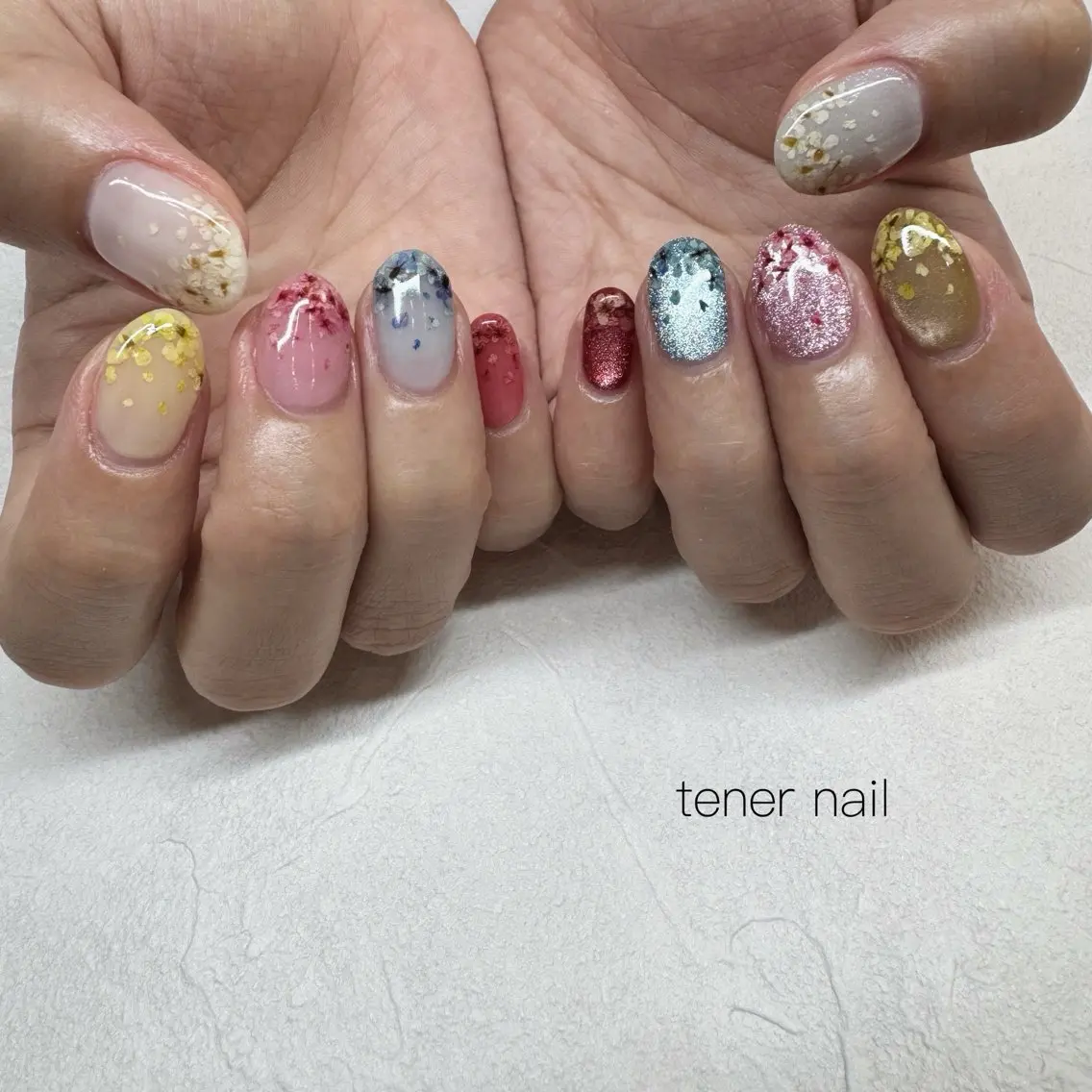 ネイル フラワーネイル ハンドネイル テネルネイル tener nailのネイルデザイン