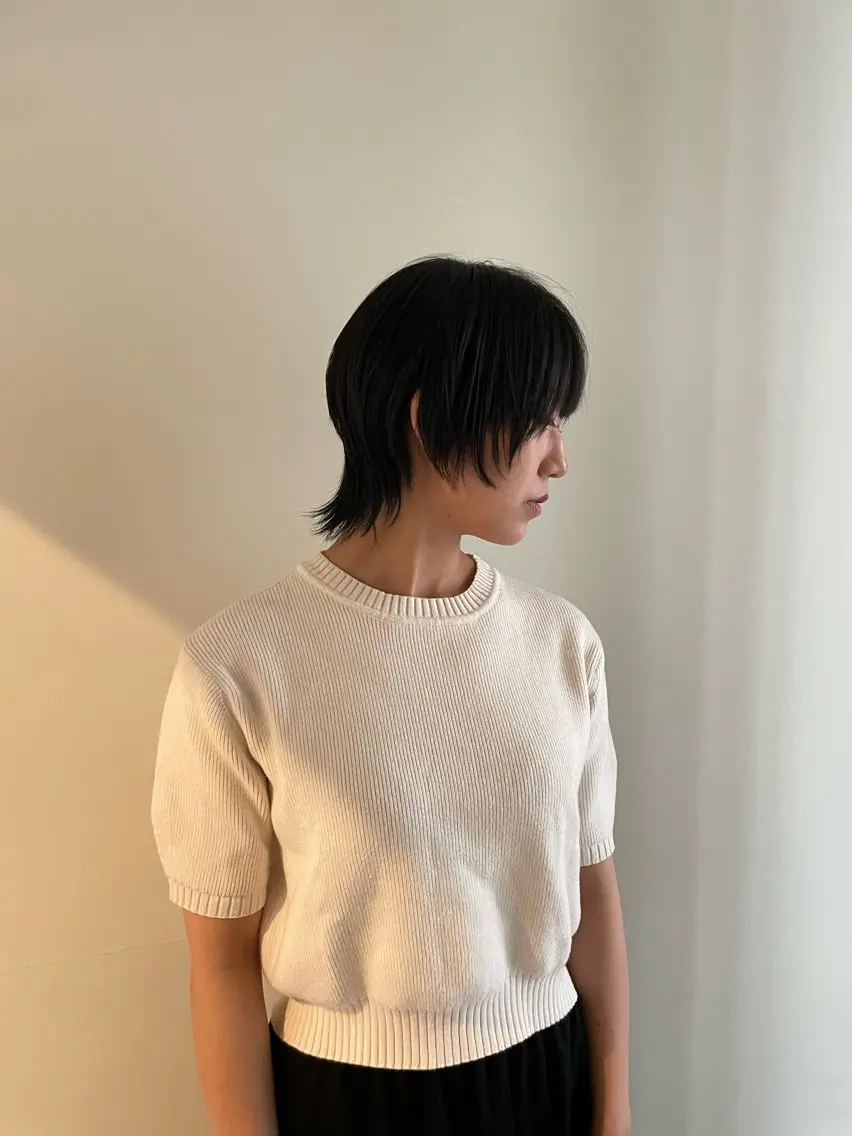 ショート カラー 黒髪 くびれヘア ショートヘア ウルフカット カット トリートメント ニュアンスカラー🫧 加納のヘアスタイル