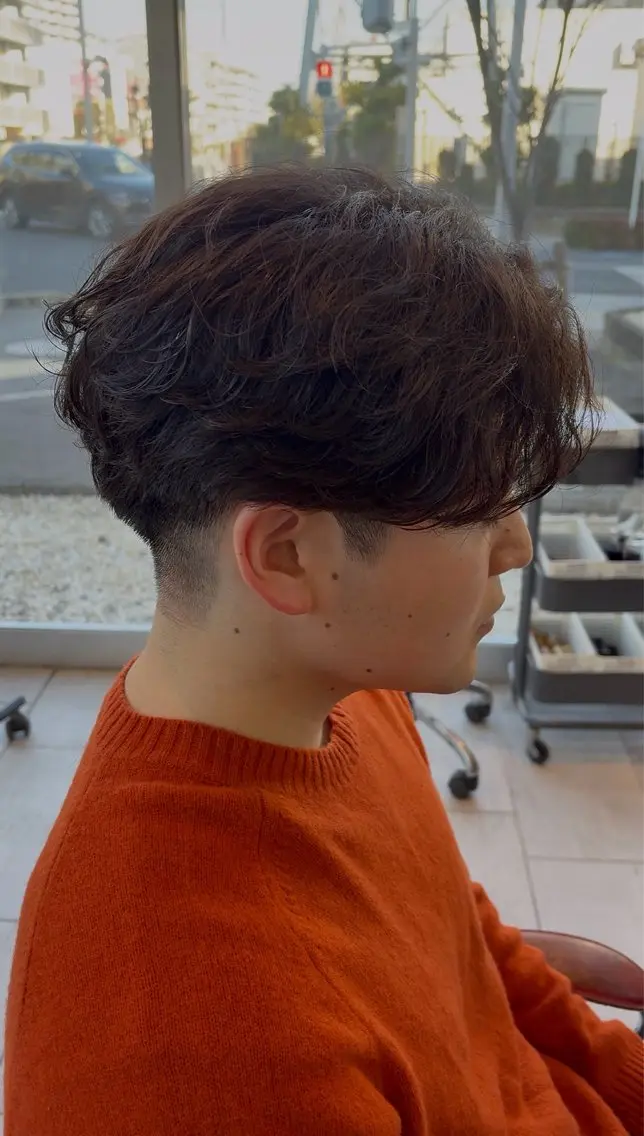 ショート パーマ メンズ マッシュ メンズパーマ カット パーマ 🍁メンズ特化美容師 /関根玲空🍁のヘアスタイル