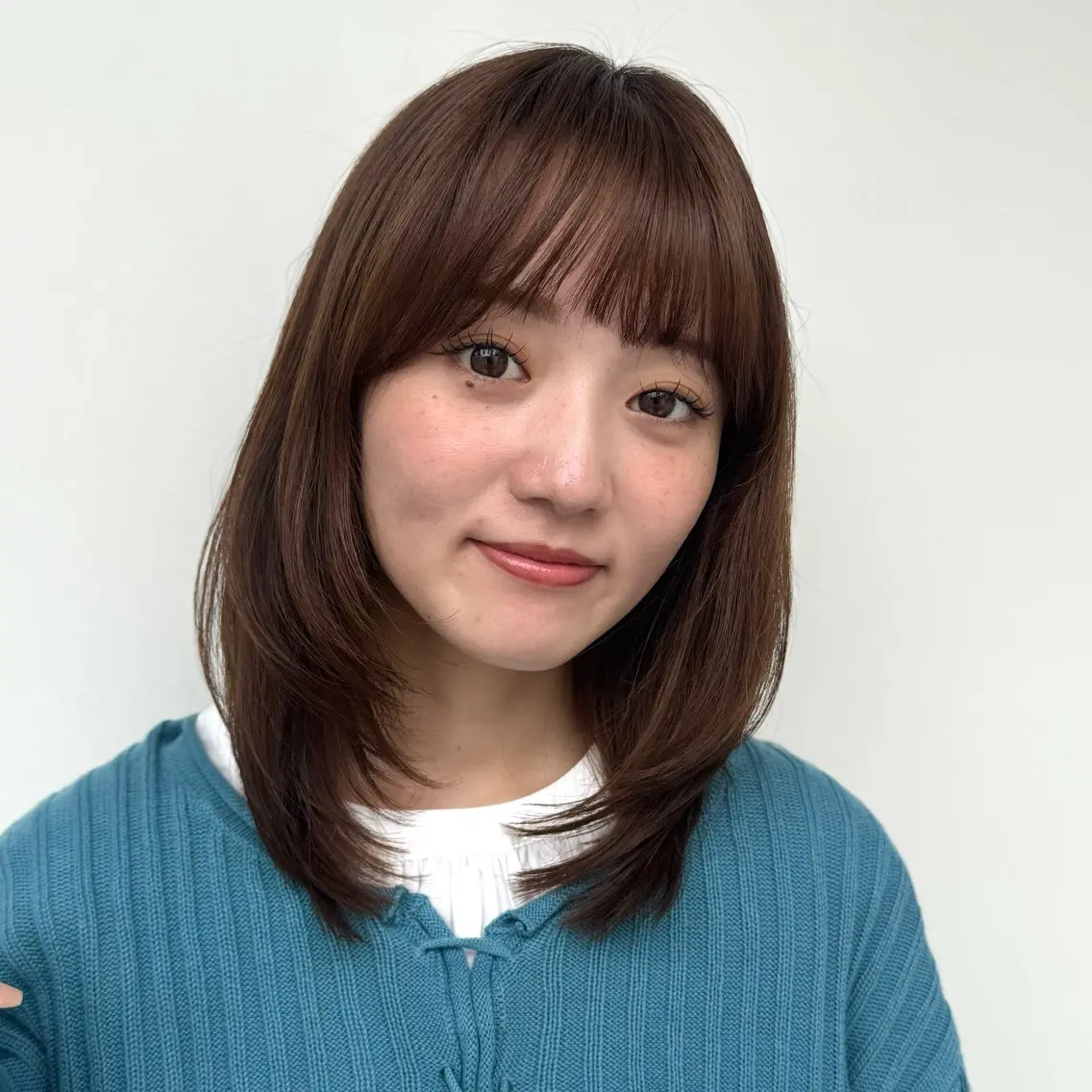 ミディアム カラー カット ヘアカラー トリートメント 透明感カラー/レイ ヤー/Nana🌈のヘアスタイル