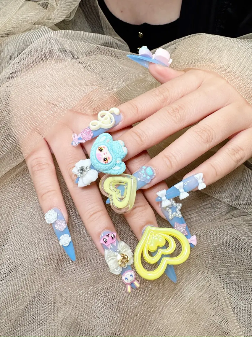 「チップ長さだし」10本アートパーツ つけ放題の写真