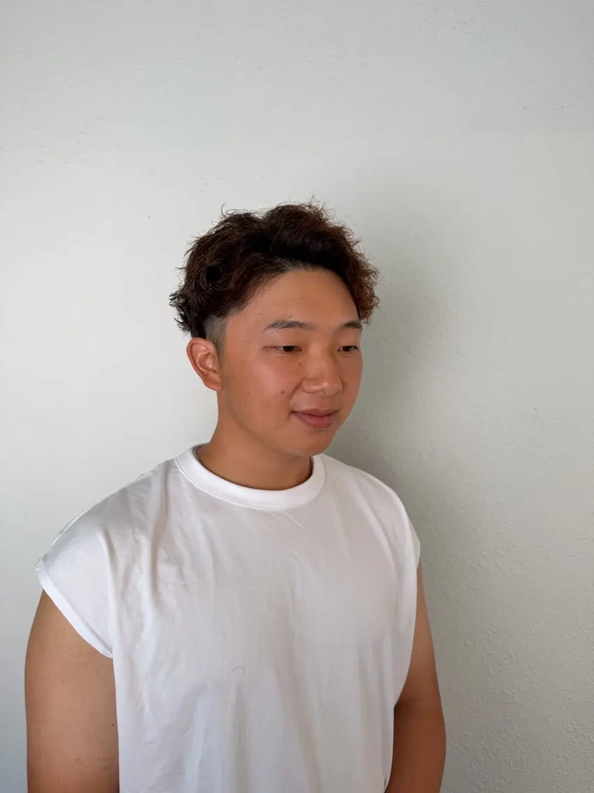 パーマ カット パーマ 暖色カラー/ メンズ/名駅/ユキハのヘアスタイル