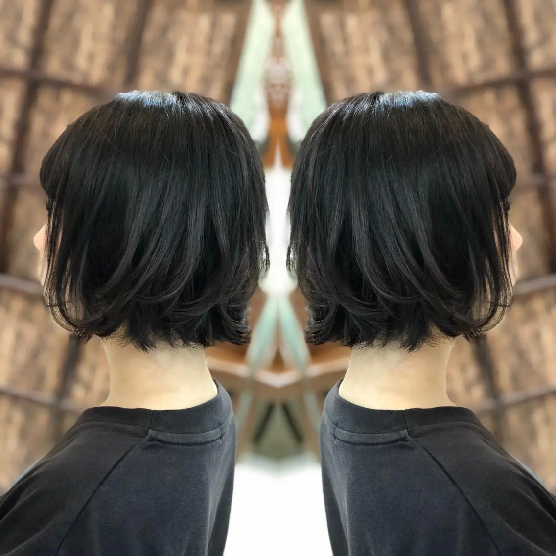 ミディアム カット ヘアカラー Y Uのヘアスタイル
