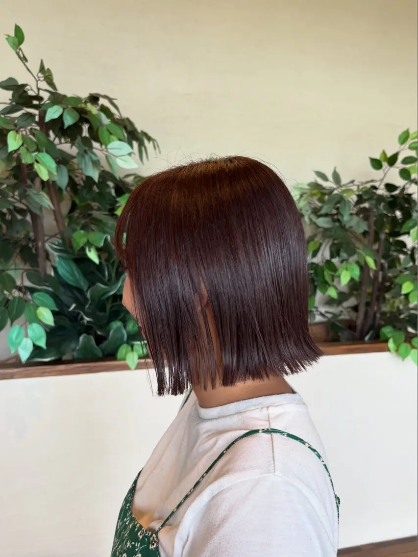 ショート 切りっぱなしボブ ボブ 山口 南のヘアスタイル