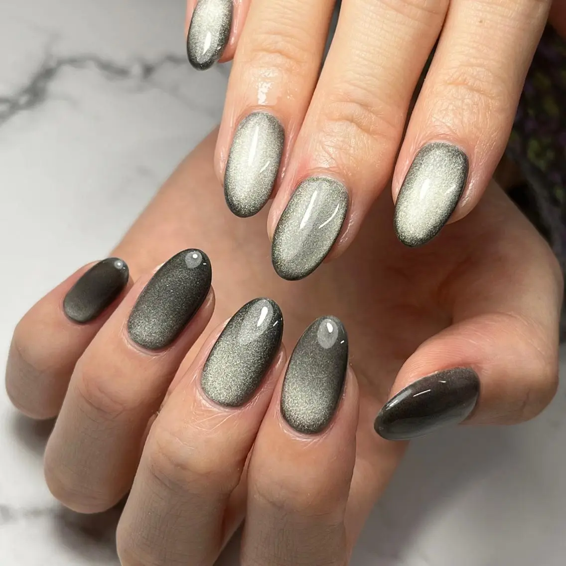 ネイル マグネットネイル ニュアンスネイル ワンカラーネイル ハンドネイル NAIL NOWのネイルデザイン