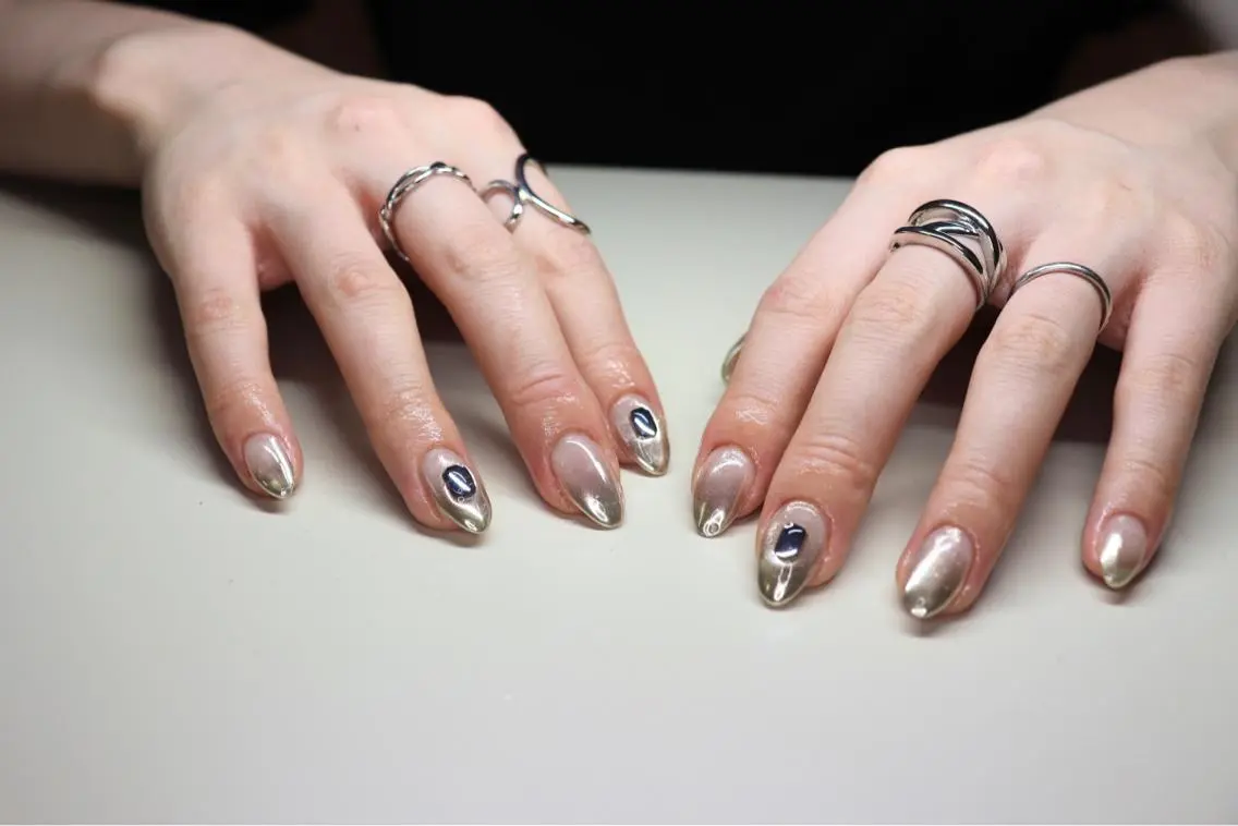 ネイル グラデーション ミラーネイル ハンドネイル my.S nailsalonのネイルデザイン